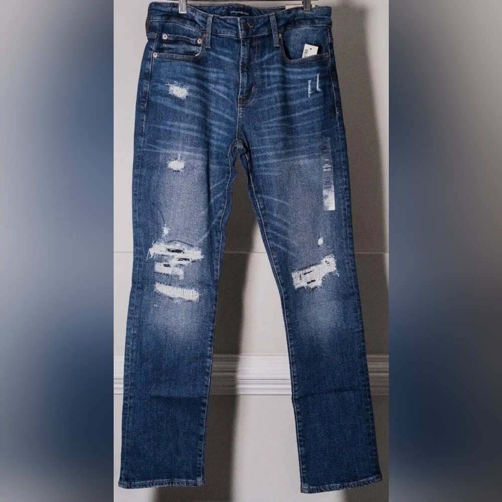 Aeropostale Men's Straight Leg Slim Jeans